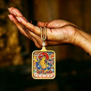 Handmade Manjushri Bodhisattva Charm Pendant | Focus, Intellect & Sacred Protection