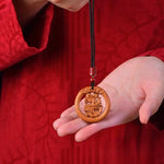 Wiaugem Chinese Zodiac Peach Wood Necklace | Hand-Carved 12 Zodiac Talisman for Protection, Good Fortune &amp; Positive Energy