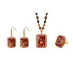 WIAUGEM Natural Tiger Stone 3-Piece Energy Jewelry Set