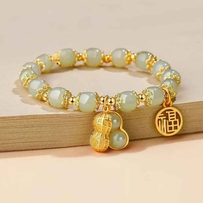 Good Things Erdnussarmband für Damen, Fu Brand Perlenarmband, exklusives Design, ideales Geschenk für die Freundin, hochwertiger Schmuck, luxuriöser Look