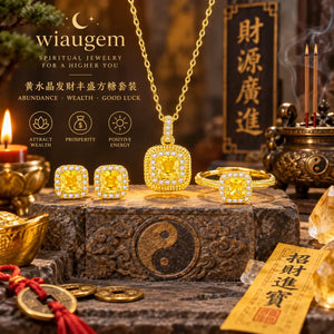WIAUGEM Citrine Wealth Manifestation 3-Piece Jewelry Set