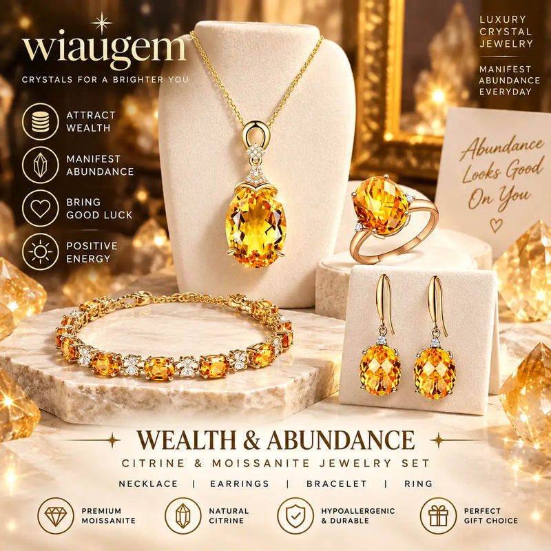 WIAUGEM Gold-Tone Wealth &amp; Abundance Jewelry Set