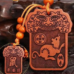 Wiaugem 12 Zodiac Peach Wood Protection Amulet