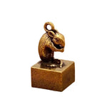 Wiaugem Chinese Zodiac Brass Seal | Lucky 12 Zodiac Talisman for Wealth & Protection