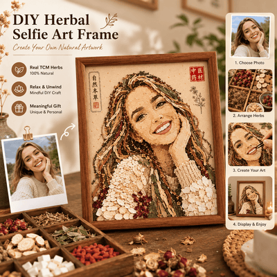Custom DIY Chinese Herbal Feng Shui Art Frame Kit, Natural TCM Plant Good Luck Wall Decor, Stress Relief Craft Gift For Western Spiritual Home Lovers