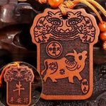 Wiaugem 12 Zodiac Peach Wood Protection Amulet