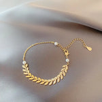 WIAUGEM Harvest Goddess Wheat &amp; Pearl 3-Piece Jewelry Set