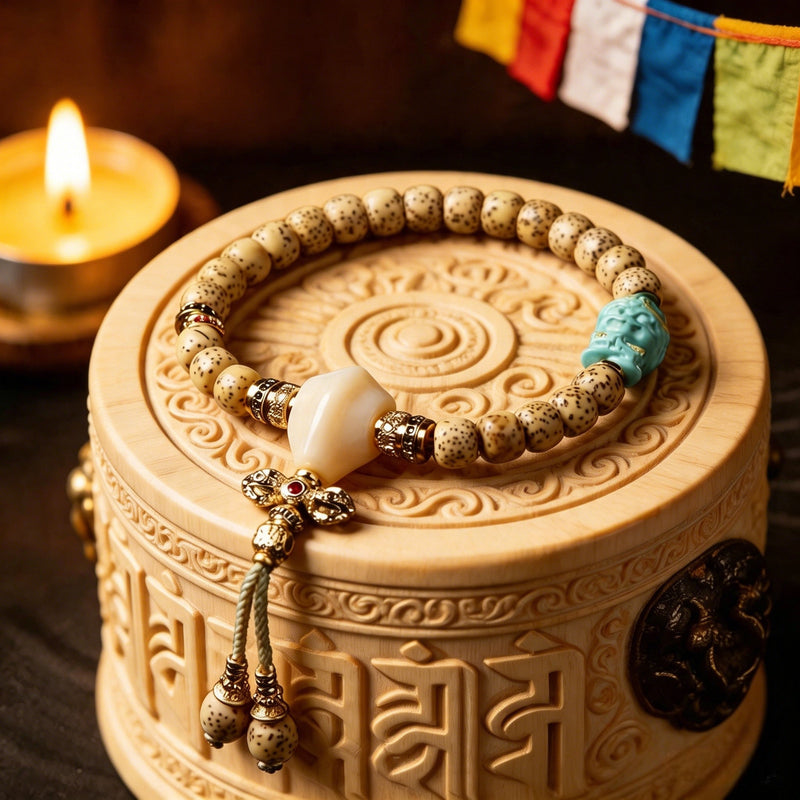 WIAUGEM Star Moon Bodhi &amp; Vajra Protection Bracelet