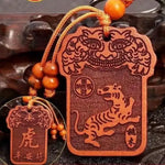 Wiaugem 12 Zodiac Peach Wood Protection Amulet