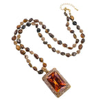 WIAUGEM Natural Tiger Stone 3-Piece Energy Jewelry Set