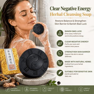 Clear Negative Energy Herbal Cleansing Soap|  Restore Balance& Strengthen Skin Barrier& Banish Bad Luck