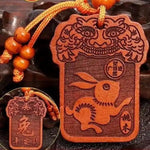 Wiaugem 12 Zodiac Peach Wood Protection Amulet