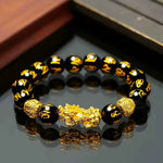 Black Obsidian Wealth Bracelet | Imperial Pixiu Protection