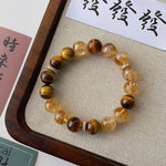 Tiger’s Eye & Citrine Couples Bracelet for Wealth, Action & Protection
