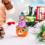 Wiaugem Pumpkin Witch Trinket Box | Halloween Keepsake Jewelry Box for Luck &amp; Protection