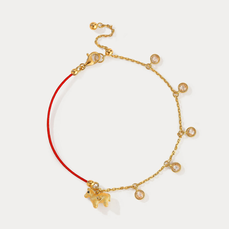 Chinese Zodiac Horse Bracelet | Red String Lucky Bracelet for Luck & Protection | Wiaugem