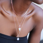 Moonstone Heroine & Herringbone Necklaces