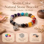 Seven Color Yoga Bracelet | Natural Stone Mindfulness Jewelry