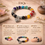 Seven Color Yoga Bracelet | Natural Stone Mindfulness Jewelry