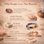 Seven Color Yoga Bracelet | Natural Stone Mindfulness Jewelry