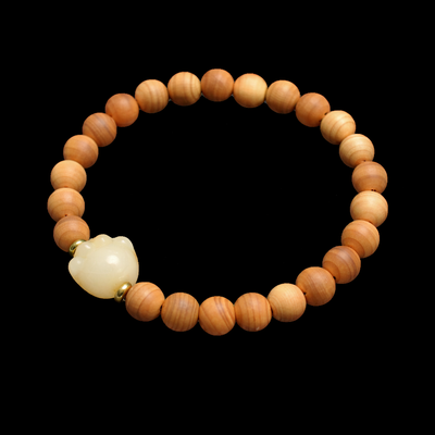 Schnurrhaar-Talisman Katzenpfote Mysore Cliff Zypressenarmband