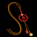 Cinnabar Car Hanging Charm | Lotus Protection Amulet