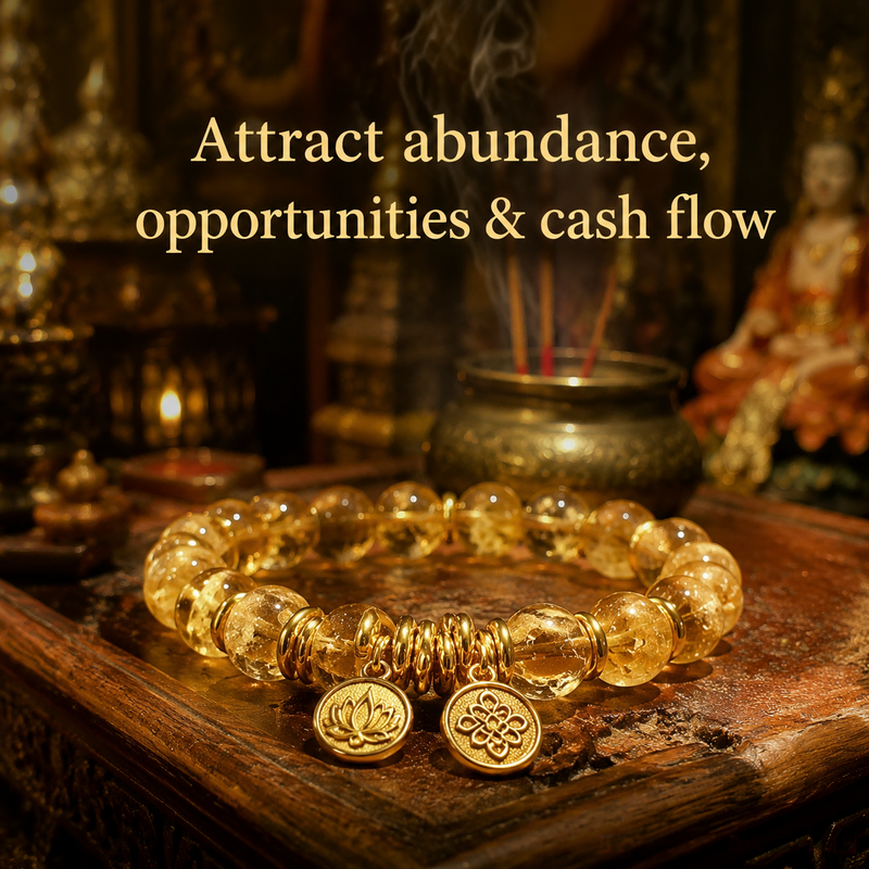 Natural Citrine Bracelet | Attract Abundance, Opportunities & Cash Flow