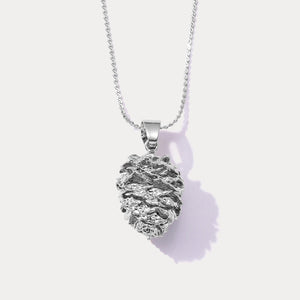 Silver Pinecone Necklace | Real Pinecone Jewelry for Growth & Protection