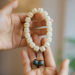 WIAUGEM Heaven Line Dzi &amp; White Bodhi Protection Bracelet