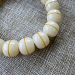 WIAUGEM Heaven Line Dzi &amp; White Bodhi Protection Bracelet