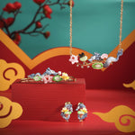 Wiaugem Temple-Blessed Chinese Zodiac Dragon Necklace | Lotus Pendant for Luck, Strength & Protection