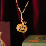 Wiaugem Pumpkin Necklace | Halloween Jewelry for Luck, Protection &amp; Abundance