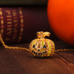 Wiaugem Pumpkin Necklace | Halloween Jewelry for Luck, Protection &amp; Abundance