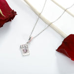 Pink Tarot Necklace | Mystical Tarot Jewelry for Intuition & Manifestation | Wiaugem