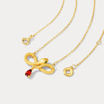 Wiaugem Temple-Blessed Snake Talisman Necklace | Chinese Zodiac Pendant for Luck & Protection