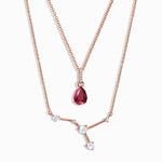 Cancer Zodiac & July Birthstone Necklaces