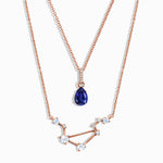 Libra Zodiac & September Birthstone Necklaces