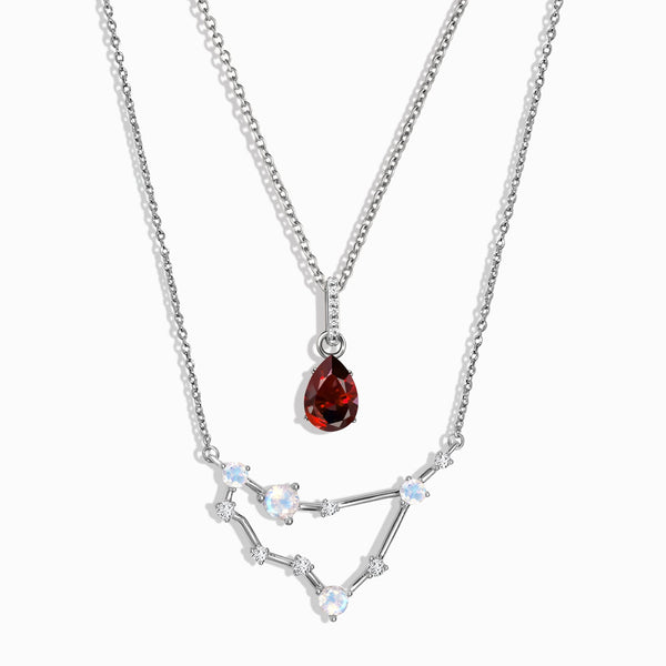 Capricorn Zodiac & January Birthstone Necklaces