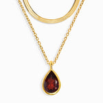 Pink Quartz Hidden Heart Necklace & Herringbone Chain