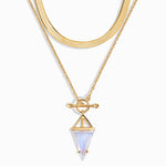 Moonstone Heroine & Herringbone Necklaces