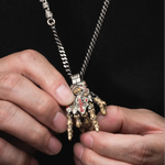 Movable Taoist Mechanical Hand Pendant - Feng Shui Luck & Protection Talisman Necklace