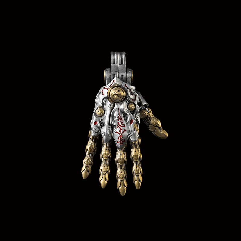 Movable Taoist Mechanical Hand Pendant - Feng Shui Luck & Protection Talisman Necklace