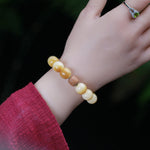 WIAUGEM Two-Tone Bodhi &amp; Sandalwood Harmony Bracelet
