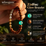 WIAUGEM Natural Sandalwood Zodiac Glow Bracelet