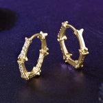 Bone Hoop Earrings | Gothic Halloween Jewelry for Strength & Transformation | Wiaugem