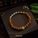 WIAUGEM Natural Sandalwood Zodiac Glow Bracelet