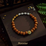 WIAUGEM Natural Sandalwood Zodiac Glow Bracelet