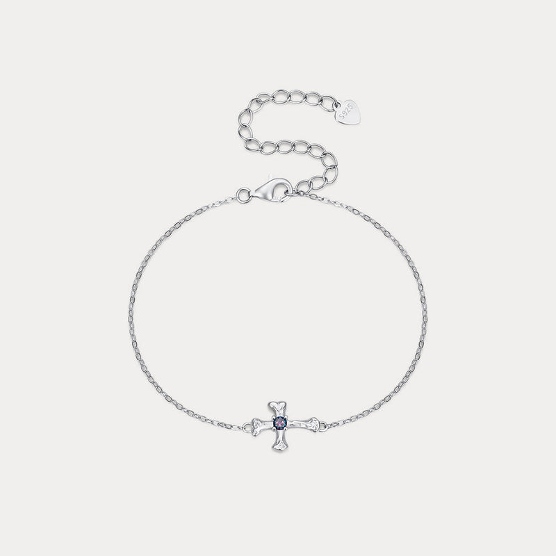 Wiaugem Cross Bracelet | Gothic Halloween Jewelry for Faith &amp; Protection
