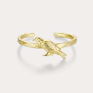 Crow Ring | Gothic Crow Jewelry for Protection & Intuition | Wiaugem