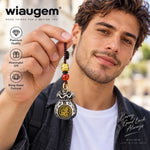 WIAUGEM Chinese Zodiac Blessing Money Bag Rotatable Keychain